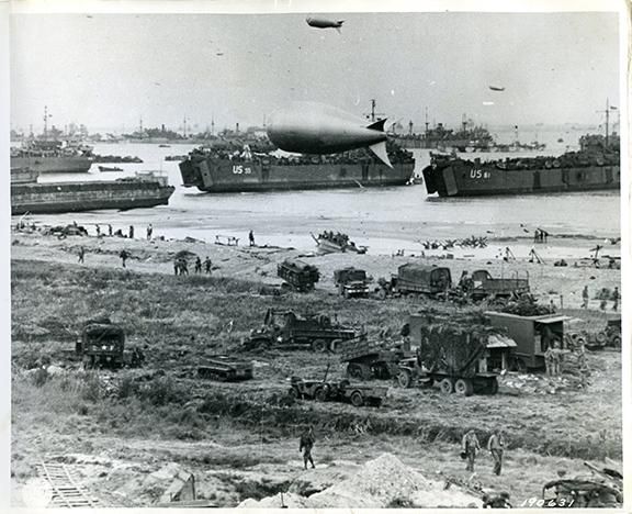 Supplies for D-Day arriving in Normandy