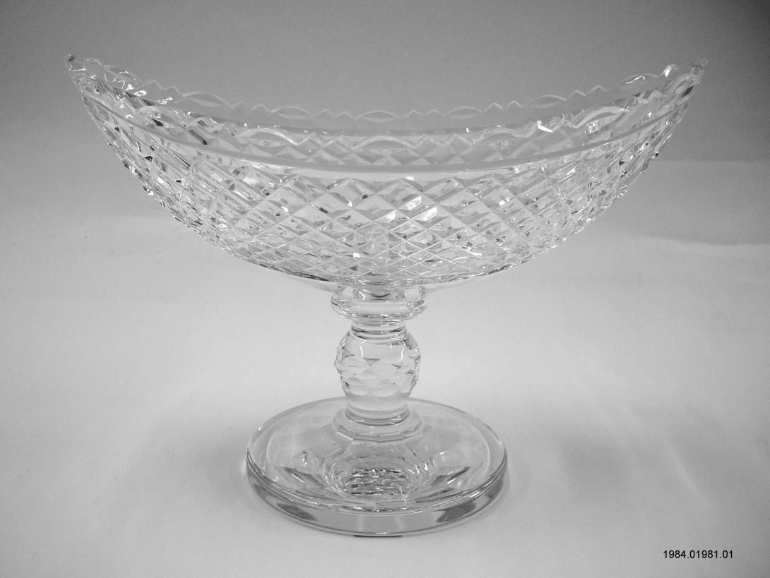 Given by Stephen Rogers, the Acting Mayor of Waterford City, Ireland, following President Ronald Reagan’s trip to Ireland June 1-4, 1984. During President Reagan’s administration it was on display in the White House West Wing Picture Room.  Gifter: Stephen Rogers, Alderman, Acting Mayor of Waterford City, County Waterford, Ireland. Artifact ID: 1984.01981.01