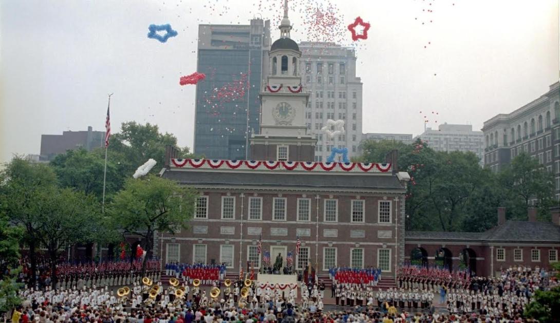 “We the People” Bicentennial Celebration of the Constitution at Independence Hall in Philadelphia, Pennsylvania 09/17/1987 