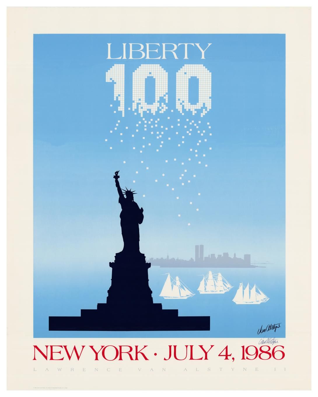 Poster, New York July 4th Celebration Artifact ID: 1985.93050.01 Artist: Lawrence Van Alystne, II, Skaneateles, New York Date Made: 1984
