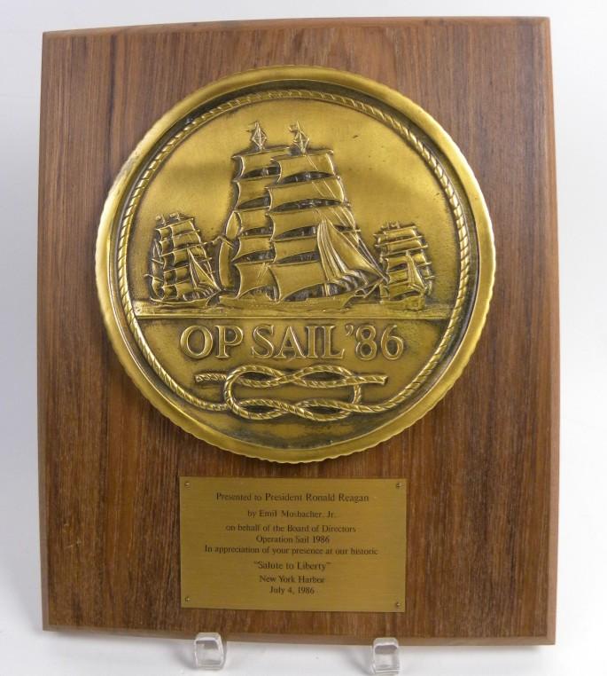 Wood Plaque, Operation Sail Plaque Artifact ID: 1986.00613.01 Maker: Malcom & Hayes, New York, New York Date Made: 1986