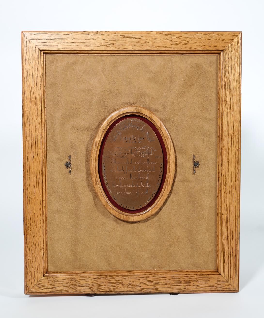 Wooden Photo Album, "Liberty 100" [view 1 of 3] Artifact ID: 1986.00799.01a-b Photographer: G. Allan Brown Makers: Ron and Judy Warpole, Richard Gregson, and Bill Rowland Date Made: 1986