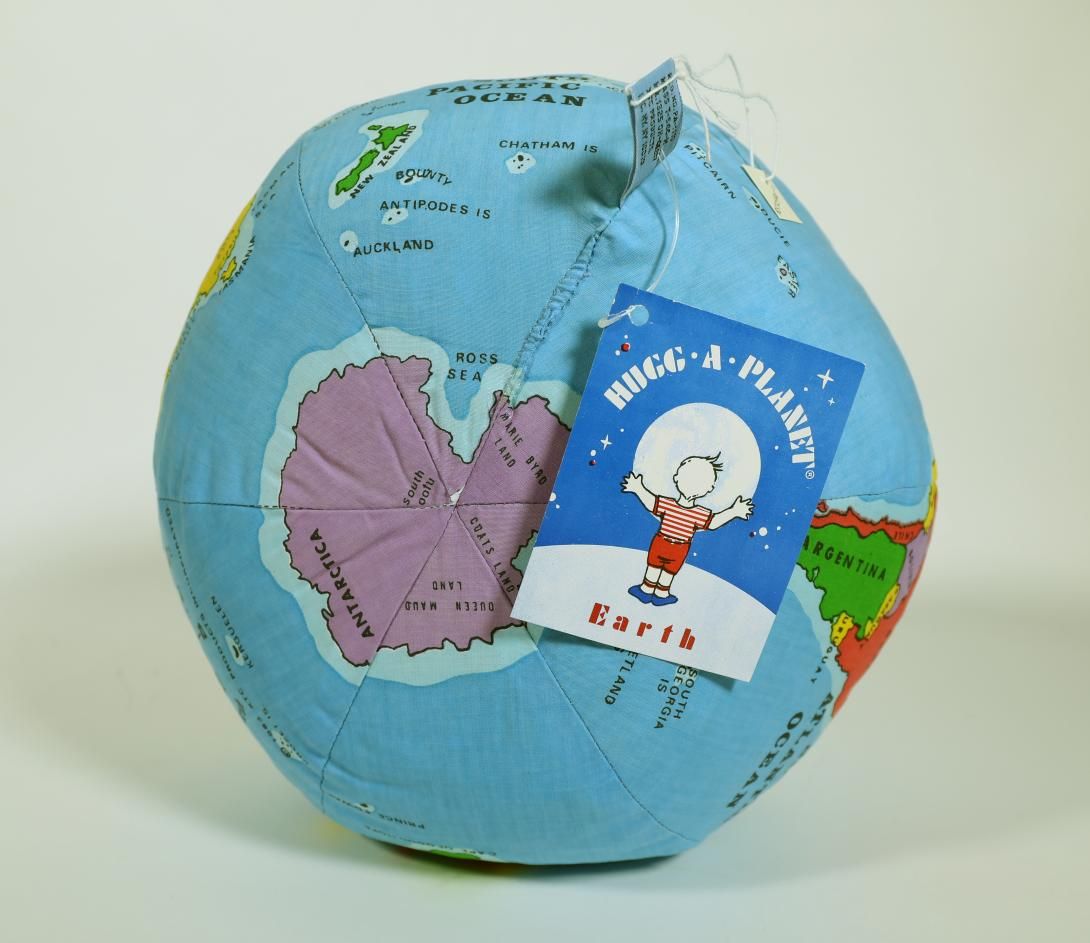 Hugg-A-Planet Earth made by XTC Products, Incorporated and given in 1985. 1985.32495.01