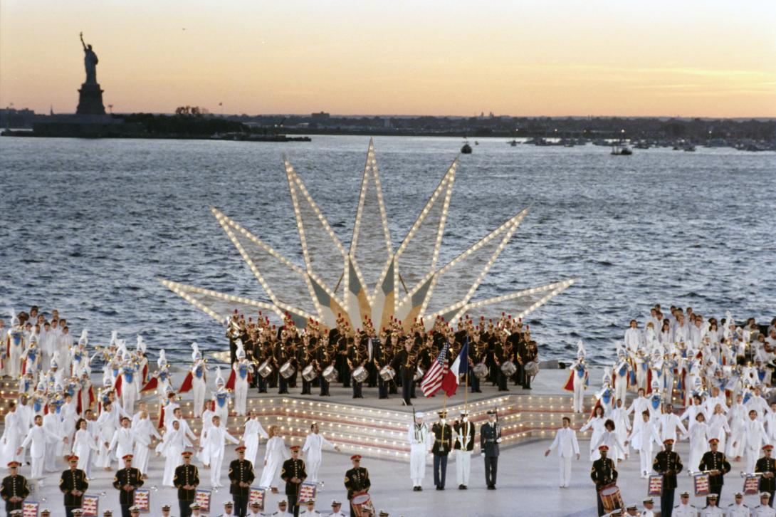 Opening ceremonies of the Statue of Liberty Centennial Celebration on Governors Island in New York Harbor 07/03/1986