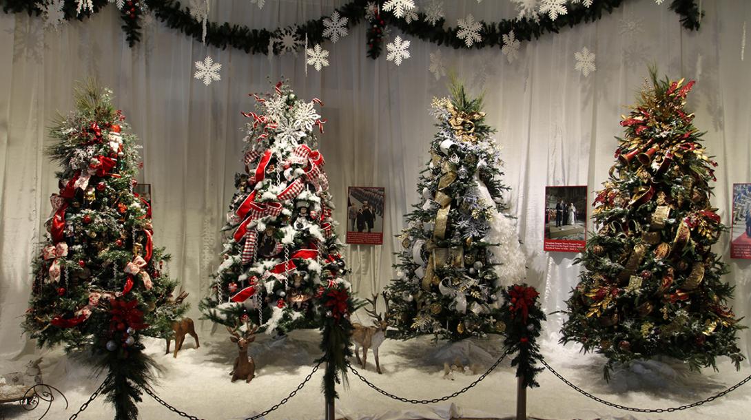 Christmas Trees on exhibit at the Reagan Library