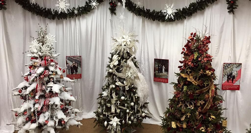Christmas Trees on exhibit at the Reagan Library