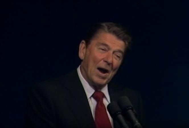 10/12/1984 Master Tape #027 (NAID: 32621812) President Ronald Reagan’s Remarks during the Whistlestop Tour at a Reagan-Bush Rally in Dayton, Ohio