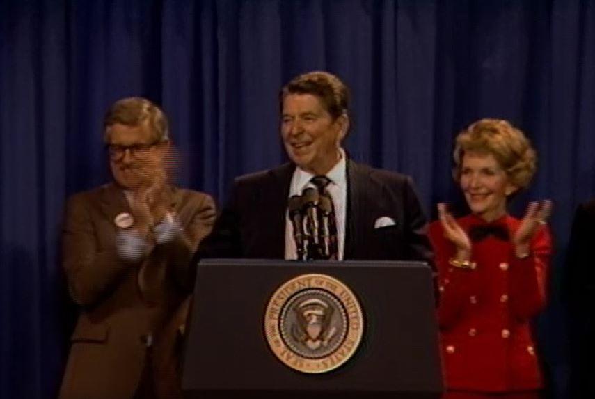 10/07/1984 Master Tape #006 (NAID: 41022683) President Ronald Reagan’s Remarks at a Reagan-Bush Rally at the Hyatt Regency Hotel in Louisville, Kentucky