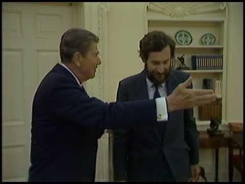President Reagan Photo Opportunities in the Blue Room and Oval Office on April 25, 1985