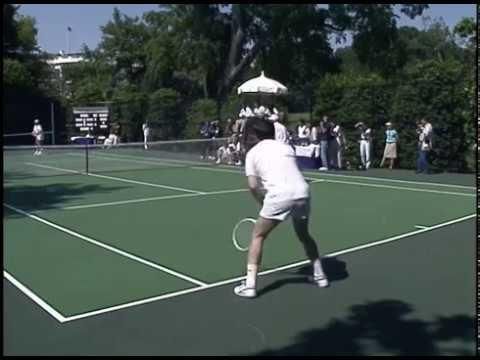 White House Tennis Tournament Benefit for Drug Abuse on June 12, 1988